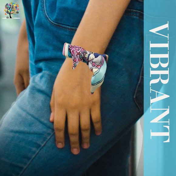 BOHO Bangle Bracelet Handmade Bow Tie Ribbon - Picture 5 of 5